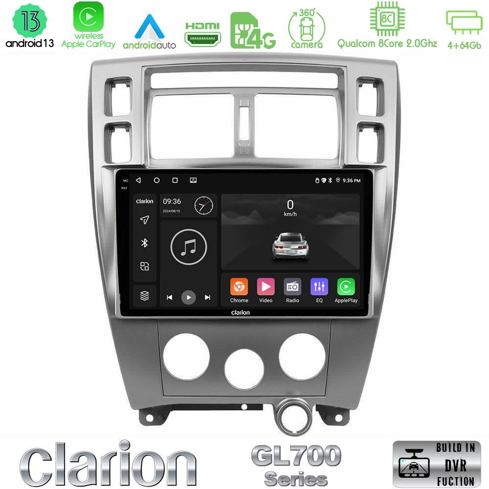 Clarion GL700 Series 8Core Android11 4+64GB Hyundai Tucson Navigation Multimedia Tablet 10" Με Carplay & Android Auto