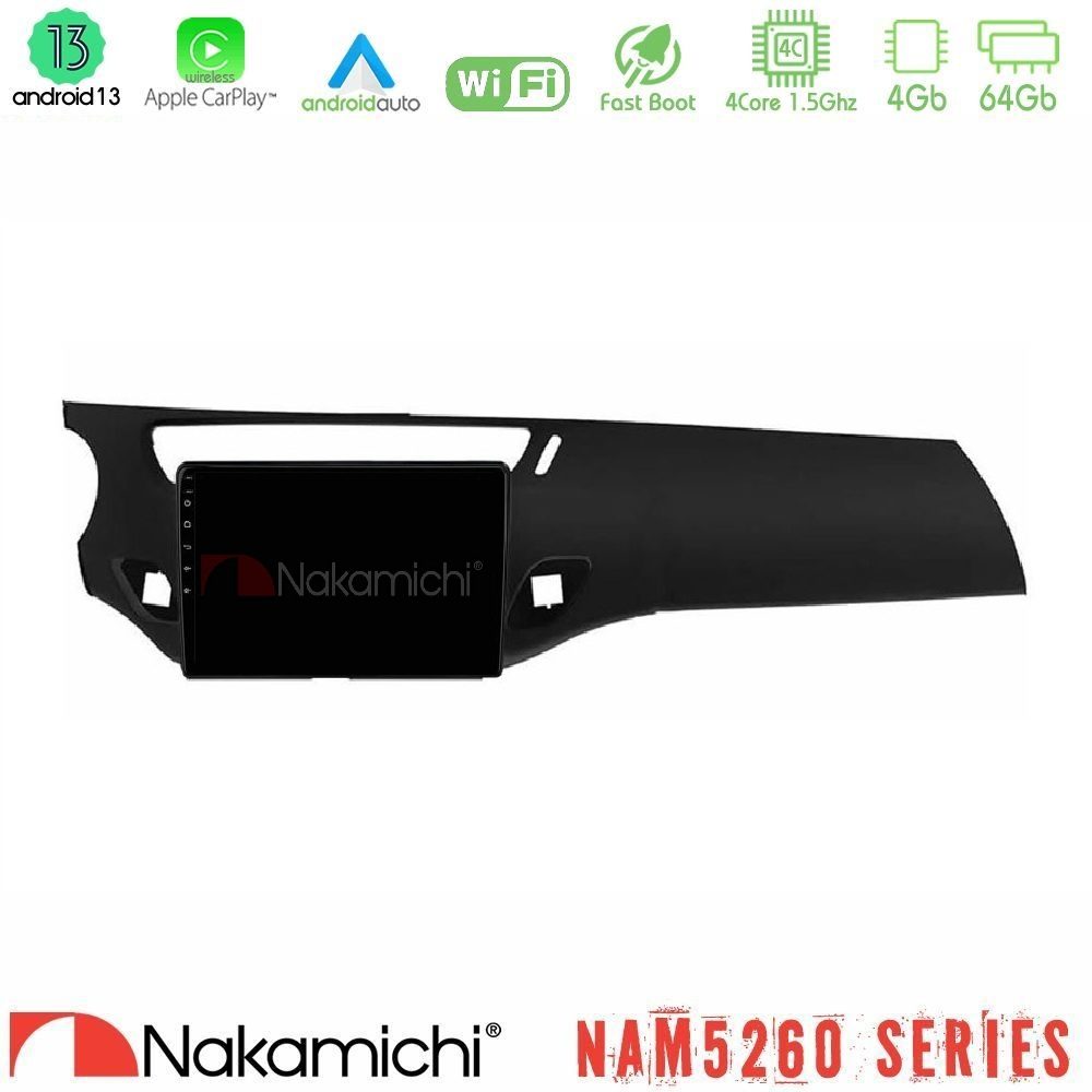 Nakamichi NAM5260 Series 4Core Android13 4+64GB Citroen C3/DS3 2009-2016 Navigation Multimedia Tablet 9" Με Carplay & Android Auto