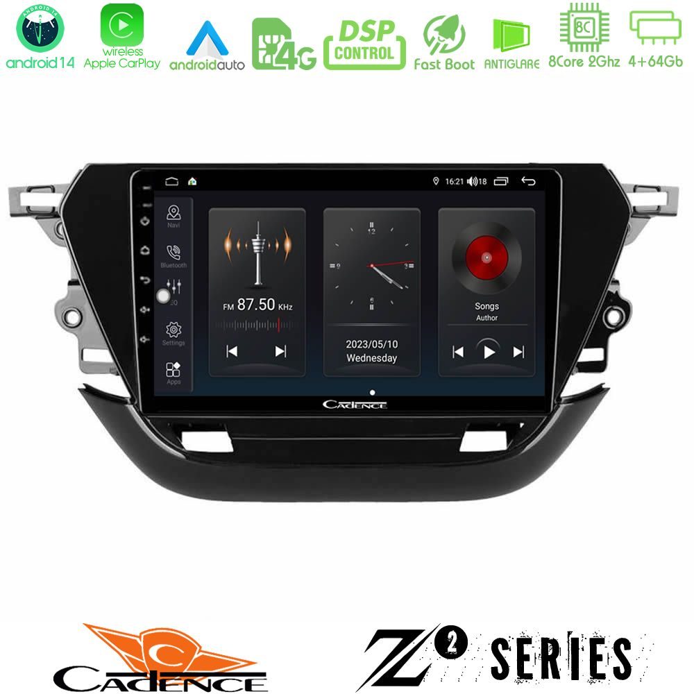 Cadence Z2 Series 8Core Android14 4+64GB  Opel Corsa F 2019-2023 Navigation Multimedia Tablet 9" Με Carplay & Android Auto