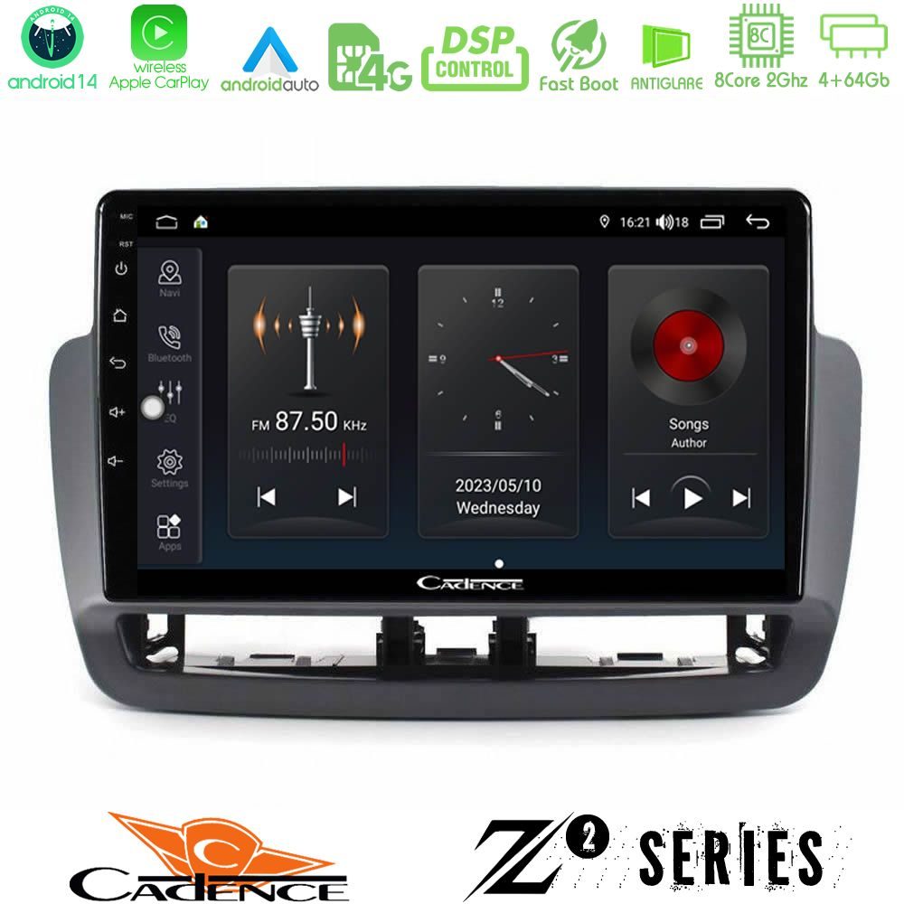 Cadence Z2 Series 8Core Android14 4+64GB  Seat Ibiza 2012-2015 Navigation Multimedia Tablet 9" Με Carplay & Android Auto