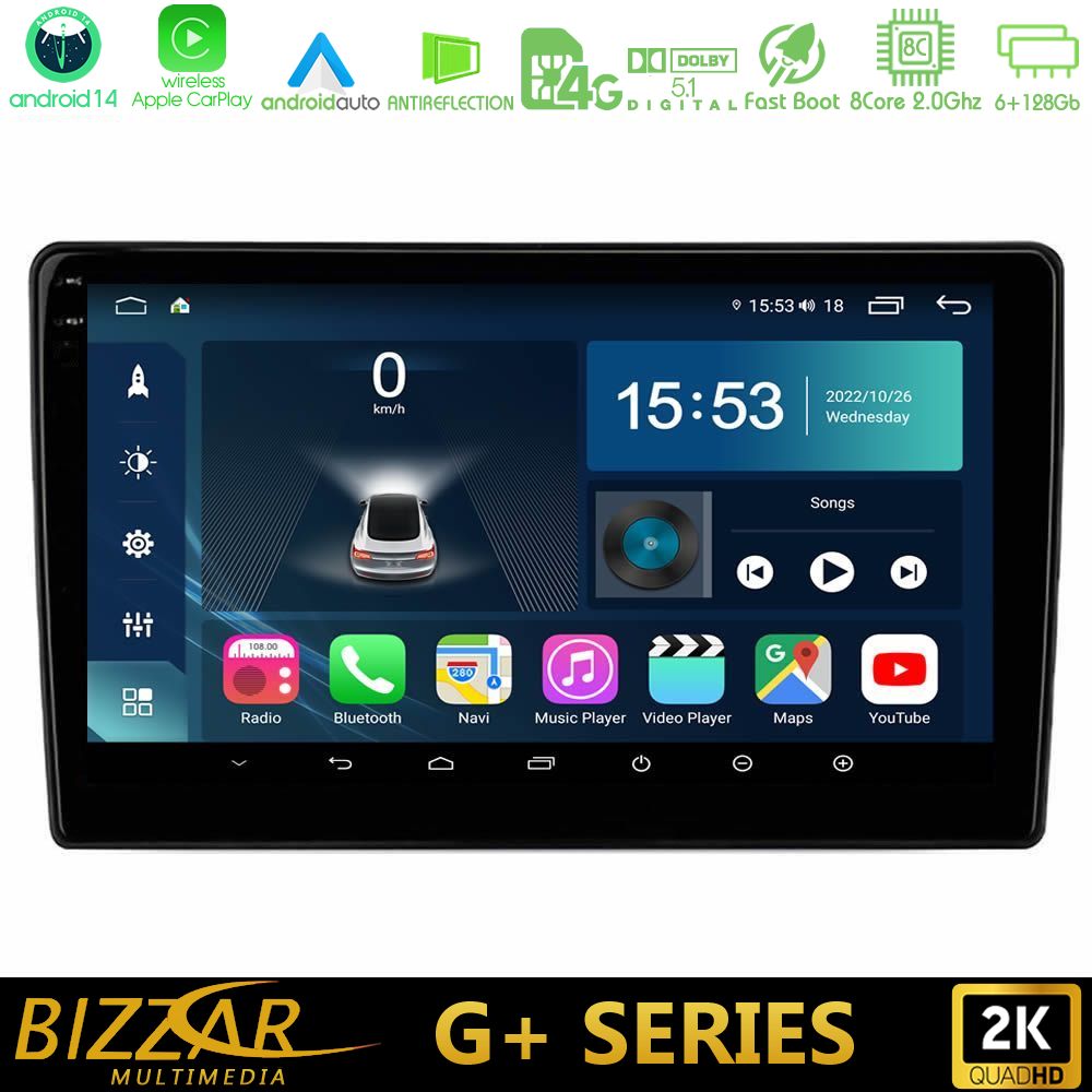 Alternative view of Bizzar G+ Series Opel Zafira 8core Android14 6+128GB Navigation Multimedia Tablet 9"