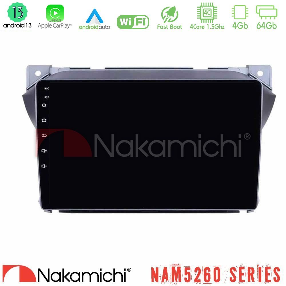 Nakamichi NAM5260 Series Suzuki Alto & Nissan Pixo 4Core Android13 4+64GB Navigation Multimedia Tablet 9" Με Carplay & Android Auto