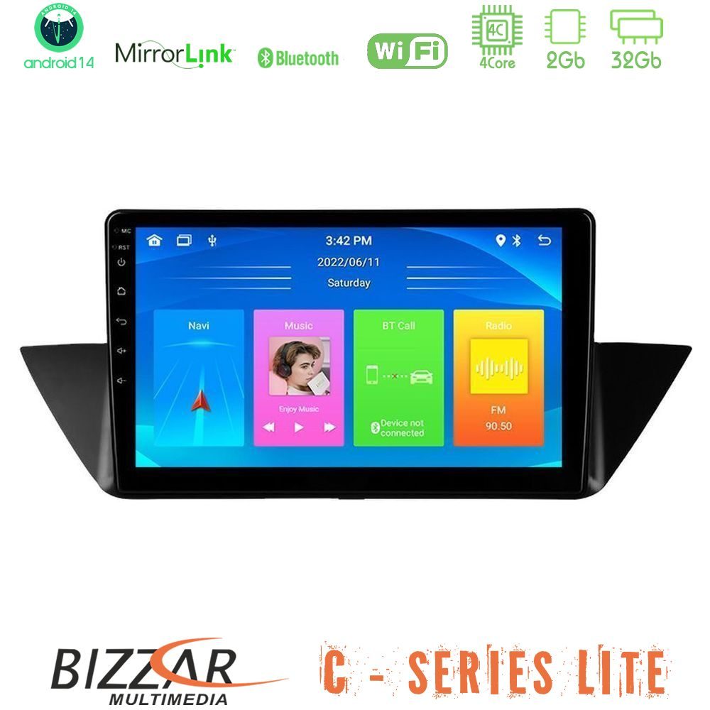 Bizzar C Series Lite 4Core Android14 2+32GB  BMW Χ1 E84 Navigation Multimedia Tablet 10"