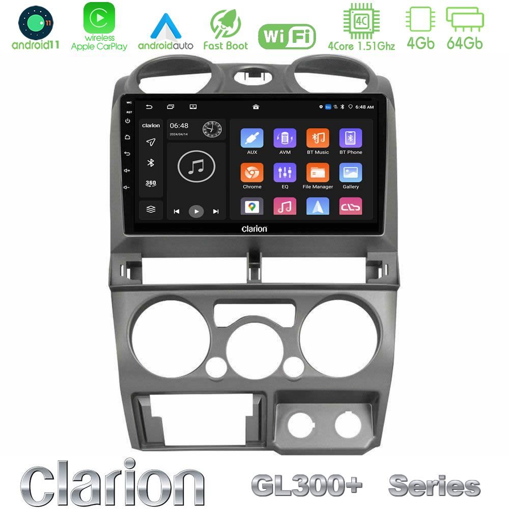 Clarion GL300+ Series 4Core Android11 4+64GB  Isuzu D-Max 2007-2011 Navigation Multimedia Tablet 9"
