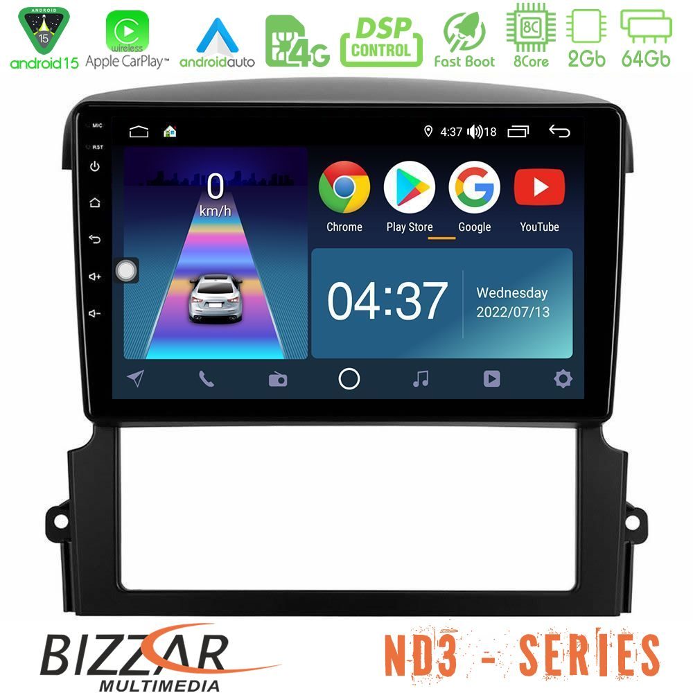 Bizzar ND3 Series 8Core Android15 2+64GB  Kia Sorento Navigation Multimedia Tablet 9"