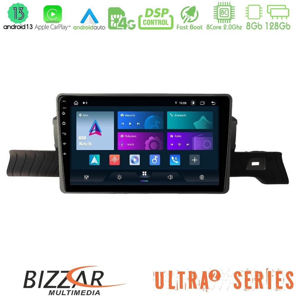 Bizzar Ultra Series Citroen C3 You 2025-> 8core Android13 8+128GB Navigation Multimedia Tablet 9"