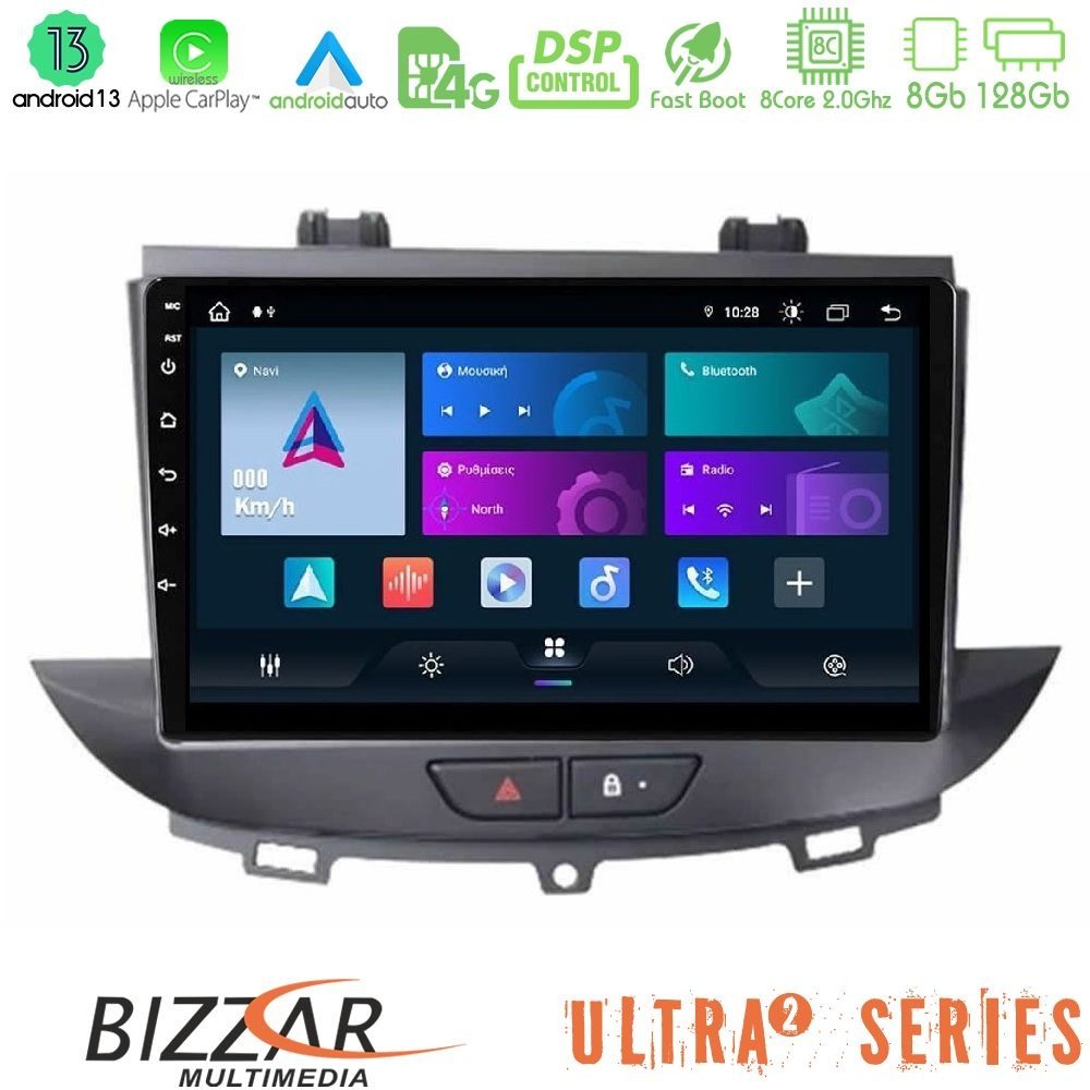 Bizzar Ultra Series Opel Grandland/Crossland X 8core Android13 8+128GB Navigation Multimedia Tablet 9"