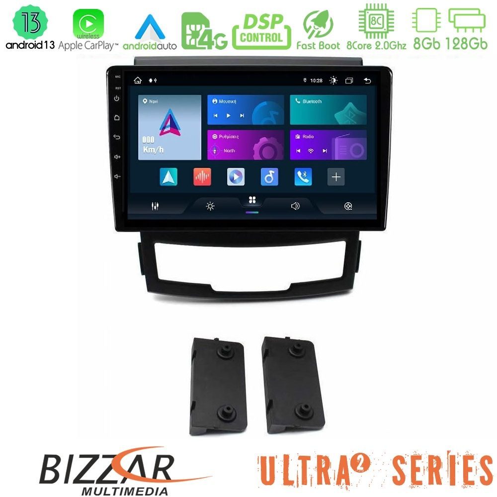 Bizzar Ultra Series Ssangyong Korando 2010-2014 8core Android13 8+128GB Navigation Multimedia Tablet 9"