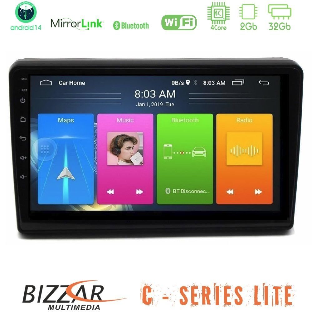 Bizzar C Series Lite 4Core Android14 2+32GB  Citroen C5 2008-2019 Navigation Multimedia Tablet 10"
