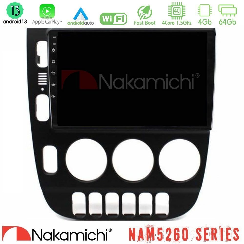 Nakamichi NAM5260 Series 4Core Android13 4+64GB Mercedes ML Class (W163) 1998-2005 Navigation Multimedia Tablet 9" Με Carplay & Android Auto