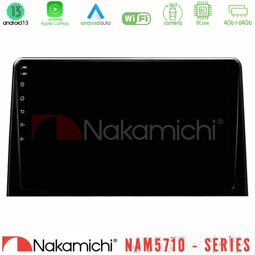 Nakamichi NAM5710 Series 8Core Android13 4+64GB  Peugeot Partner / Citroën Berlingo 2020-> Navigation Multimedia Tablet 10"