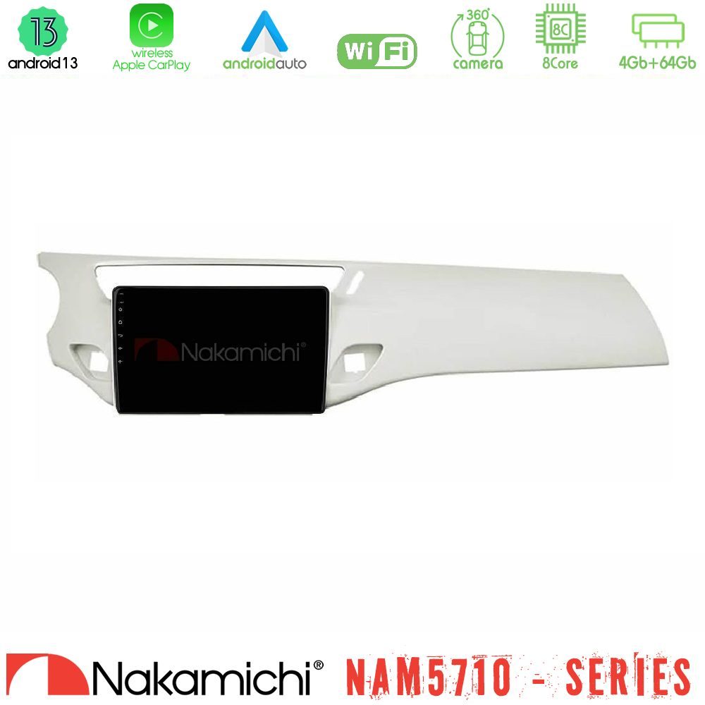 Nakamichi NAM5710 Series 8Core Android13 4+64GB  Citroen C3 2009-2016 Navigation Multimedia Tablet 9"    (Άσπρο)