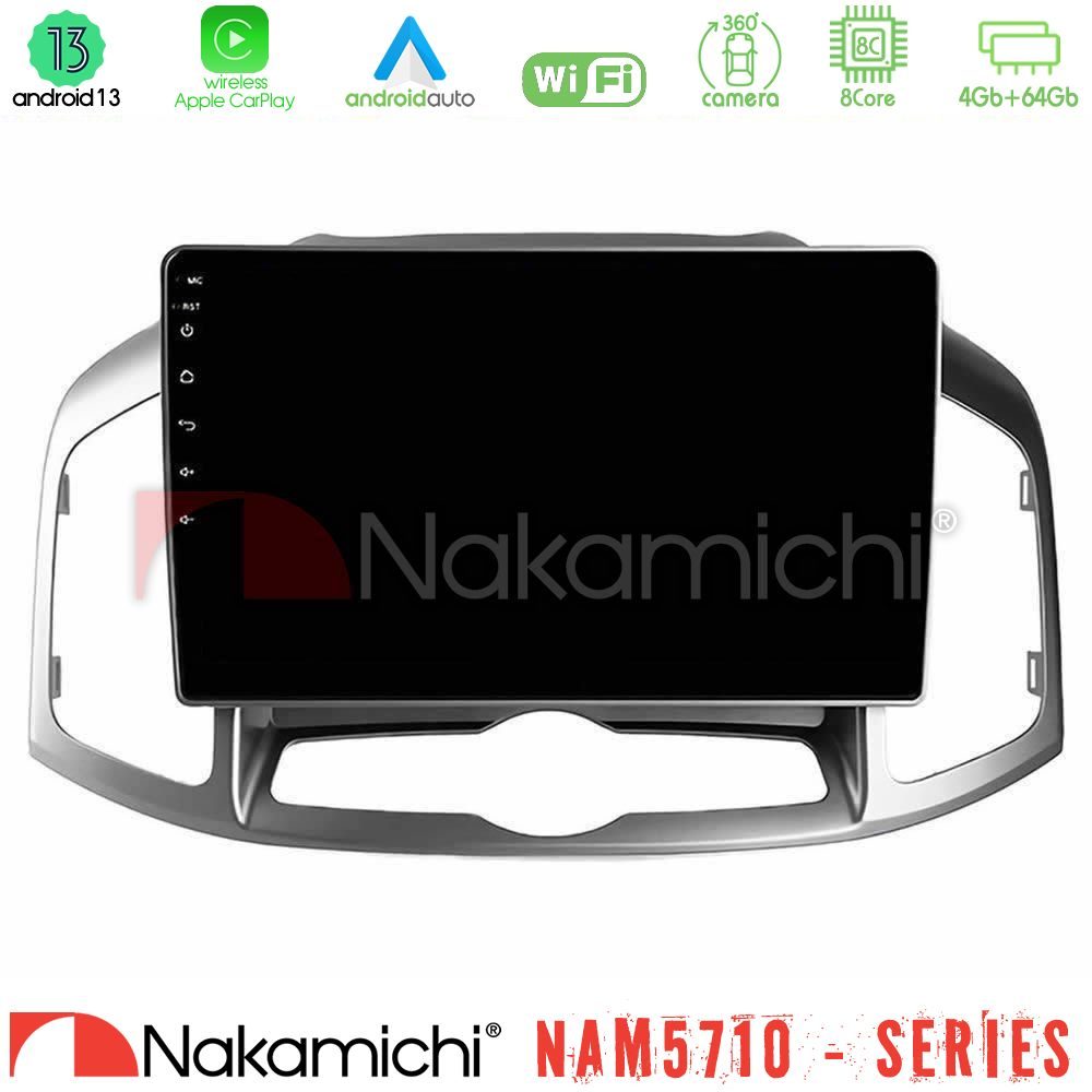 Nakamichi NAM5710 Series 8Core Android13 4+64GB  Chevrolet Captiva 2012-2016 Navigation Multimedia Tablet 9"