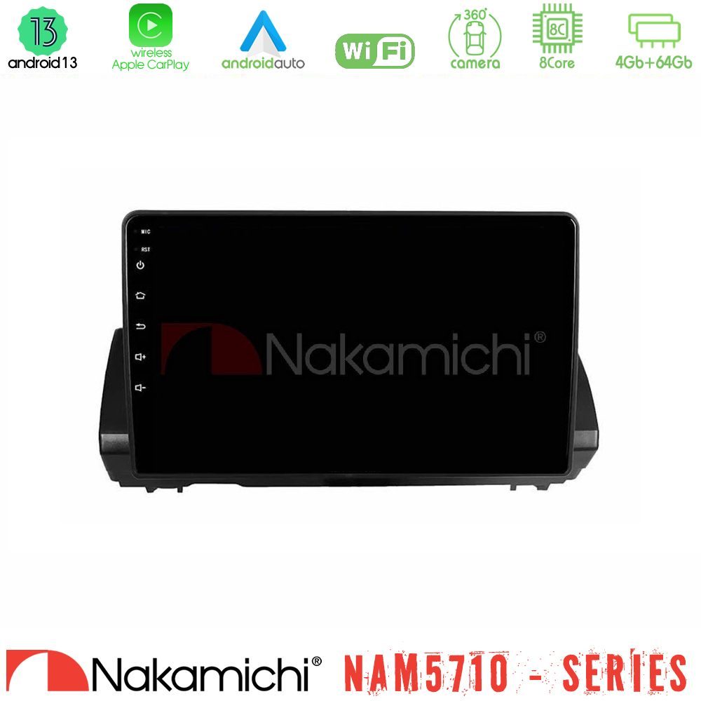 Nakamichi NAM5710 Series 8Core Android13 4+64GB Dacia Sandero/Logan/Jogger 2022-> Navigation Multimedia Tablet 9"