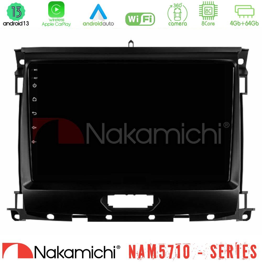Nakamichi NAM5710 Series 8Core Android13 4+64GB  Ford Ranger 2017-2022 Navigation Multimedia Tablet 9"