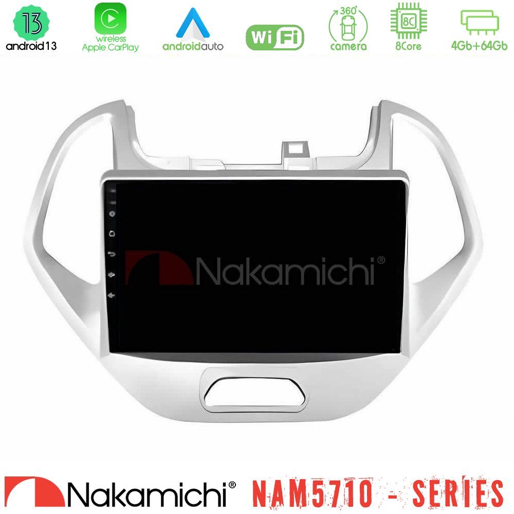 Nakamichi NAM5710 Series 8Core Android13 4+64GB Ford KA 2016-2020 Navigation Multimedia Tablet 9"
