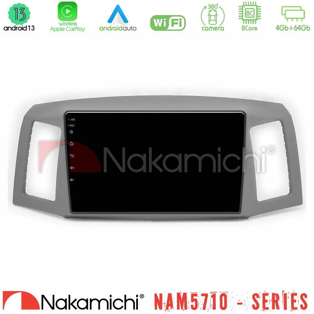 Nakamichi NAM5710 Series 8Core Android13 4+64GB  Jeep Grand Cherokee 2005-2007 Navigation Multimedia Tablet 10"