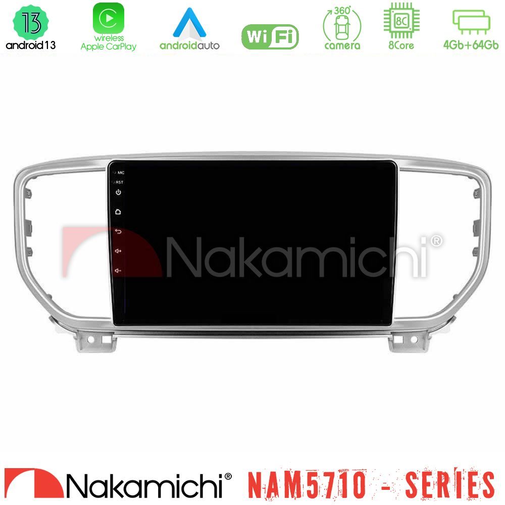 Nakamichi NAM5710 Series 8Core Android13 4+64GB  Kia Sportage 2018-2021 Navigation Multimedia Tablet 9"