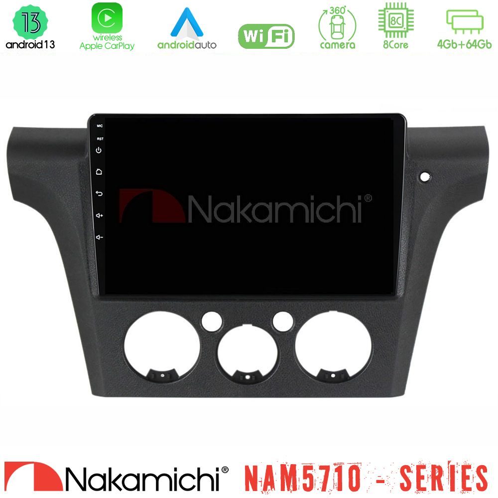 Nakamichi NAM5710 Series 8Core Android13 4+64GB Mitsubishi Outlander 2002 – 2007 Navigation Multimedia Tablet 9"