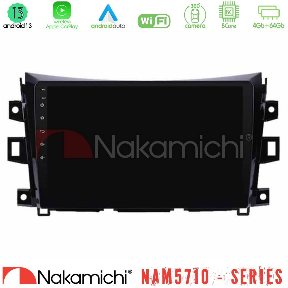 Nakamichi NAM5710 Series 8Core Android13 4+64GB  Nissan Navara NP300 Navigation Multimedia Tablet 9"