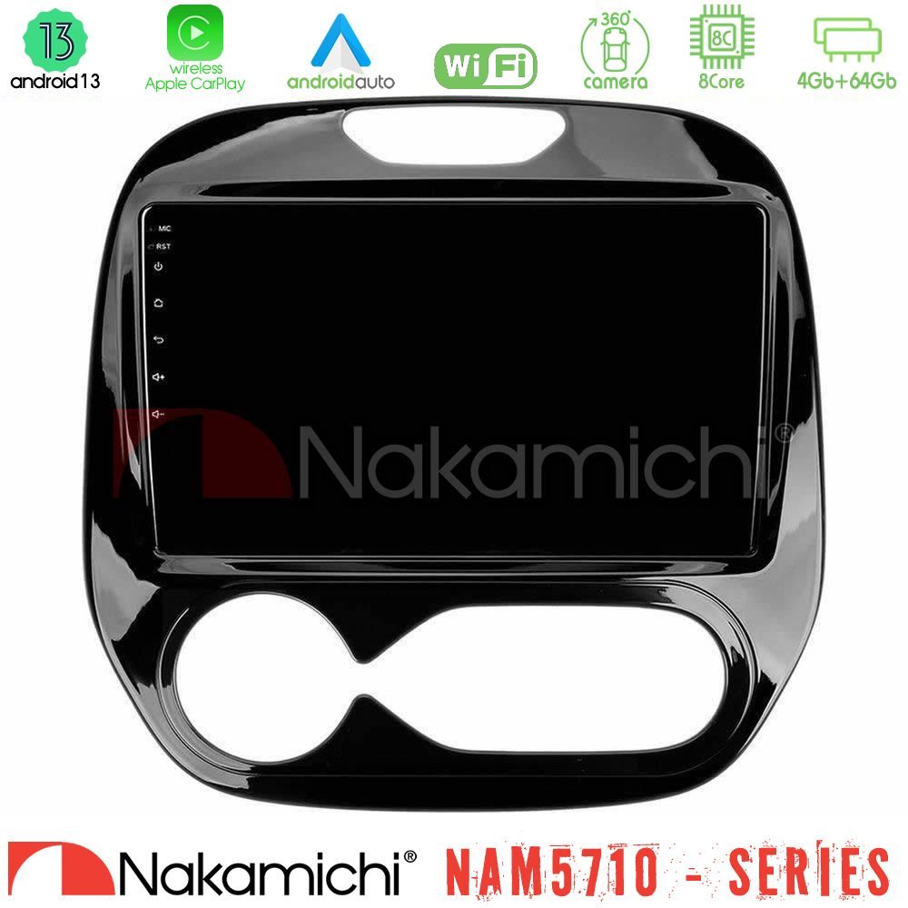 Nakamichi NAM5710 Series 8Core Android13 4+64GB     Renault Captur 2013-2019 (Facelift) Navigation Multimedia Tablet 9"