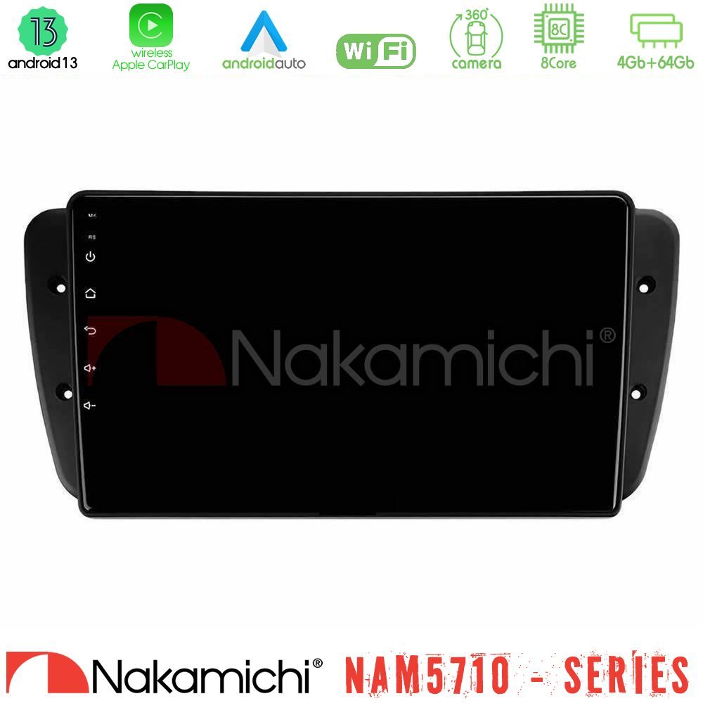 Nakamichi NAM5710 Series 8Core Android13 4+64GB  Seat Ibiza 2008-2012 Navigation Multimedia Tablet 9"