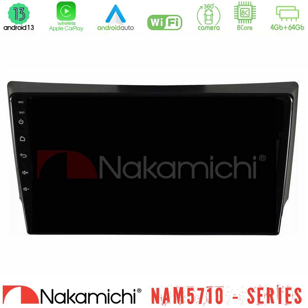 Nakamichi NAM5710 Series 8Core Android13 4+64GB Ssangyong Rexton 2002-2006 Navigation Multimedia Tablet 9"