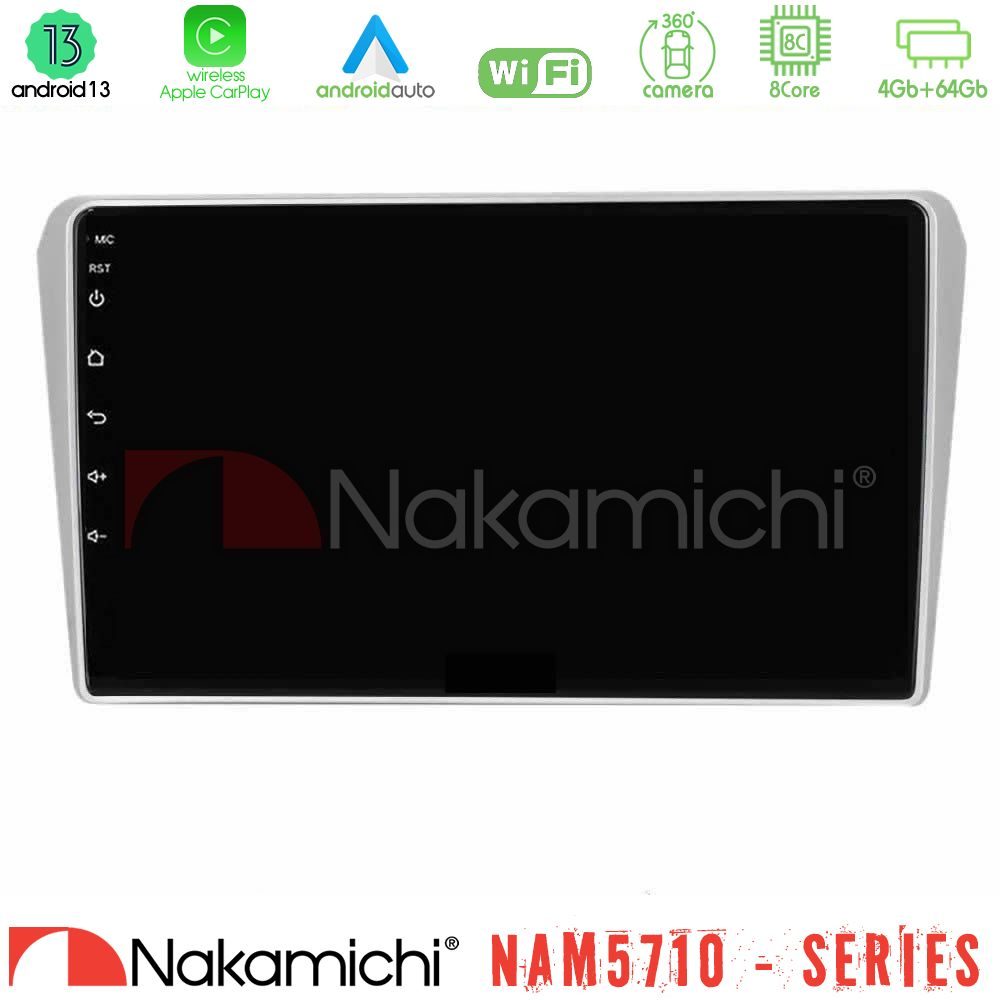 Nakamichi NAM5710 Series 8Core Android13 4+64GB  Toyota Avensis T25 02/2003–2008 Navigation Multimedia Tablet 9"
