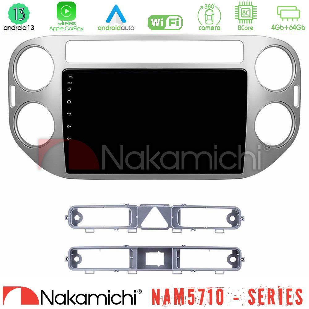 Nakamichi NAM5710 Series 8Core Android13 4+64GB  VW Tiguan Navigation Multimedia Tablet 9"