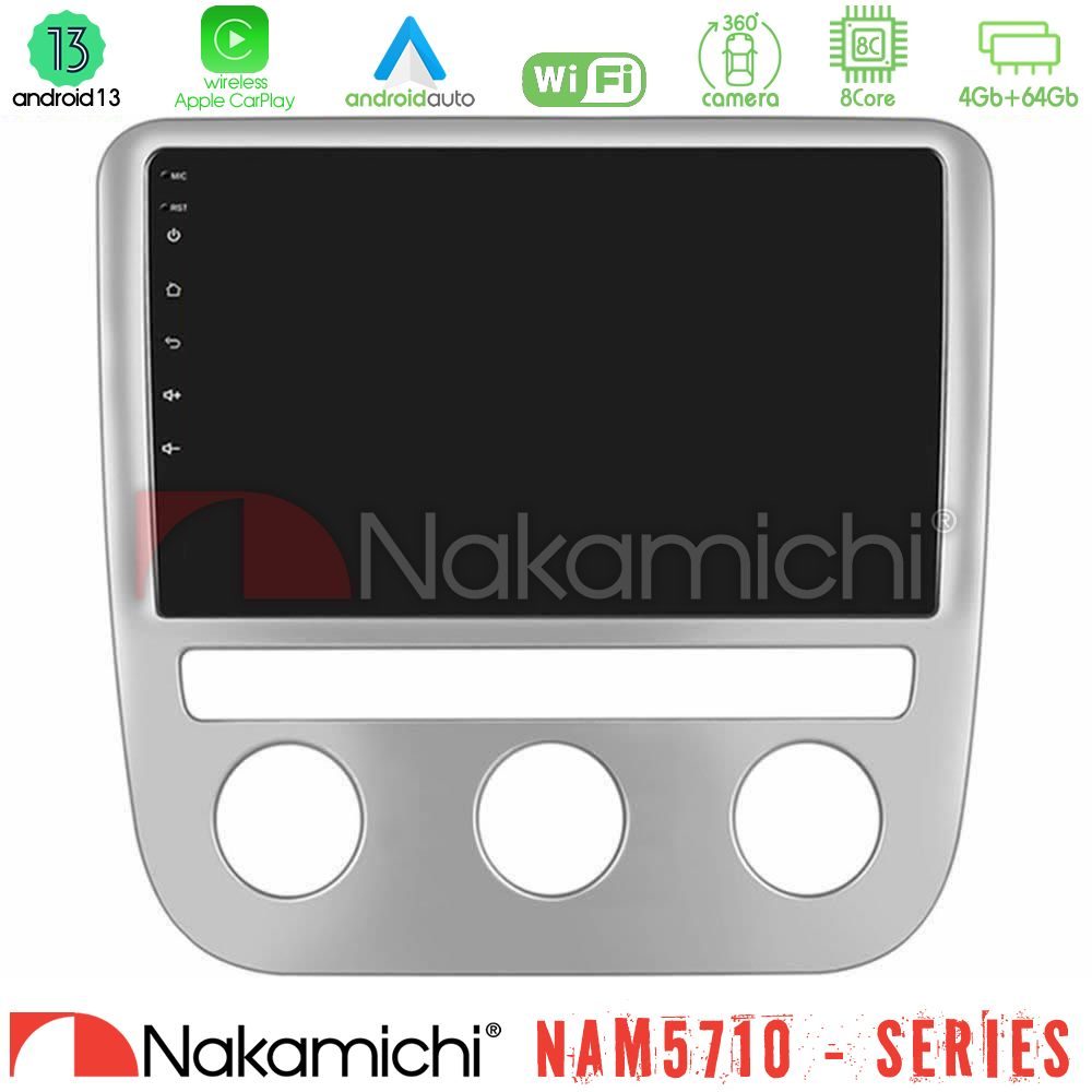Nakamichi NAM5710 Series 8Core Android13 4+64GB  VW Scirocco 2008-2014 Navigation Multimedia Tablet 9"