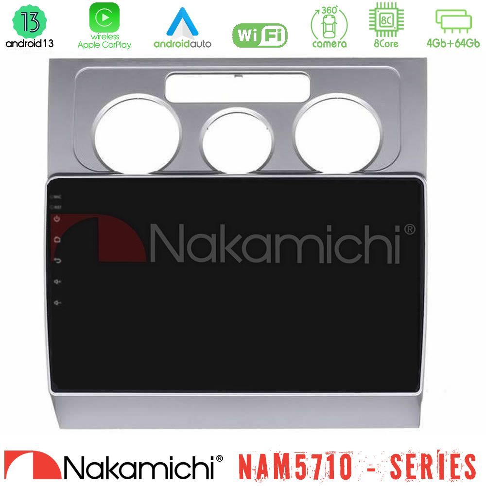 Nakamichi NAM5710 Series 8Core Android13 4+64GB  VW Touran 2003-2011 Navigation Multimedia Tablet 10"