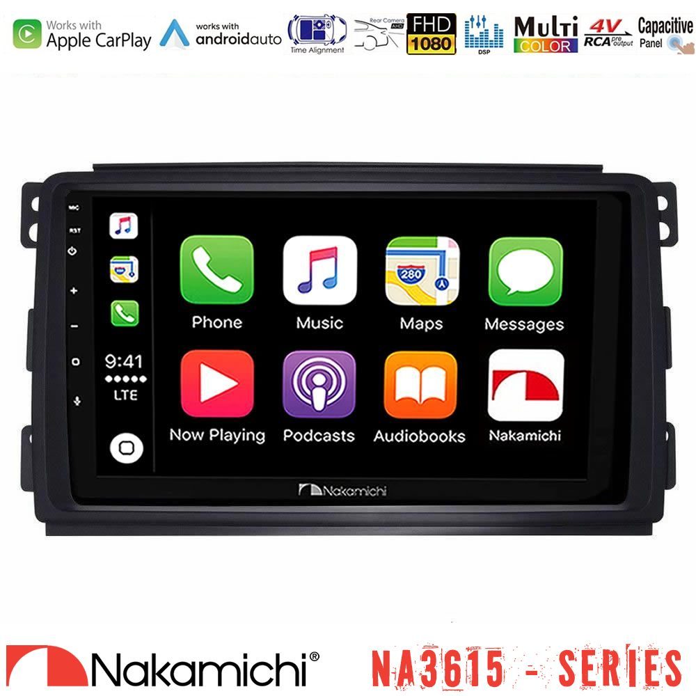Nakamichi NA3615 Series Με Wireless Carplay & Android Auto  Smart 451 Media Station Tablet 9"