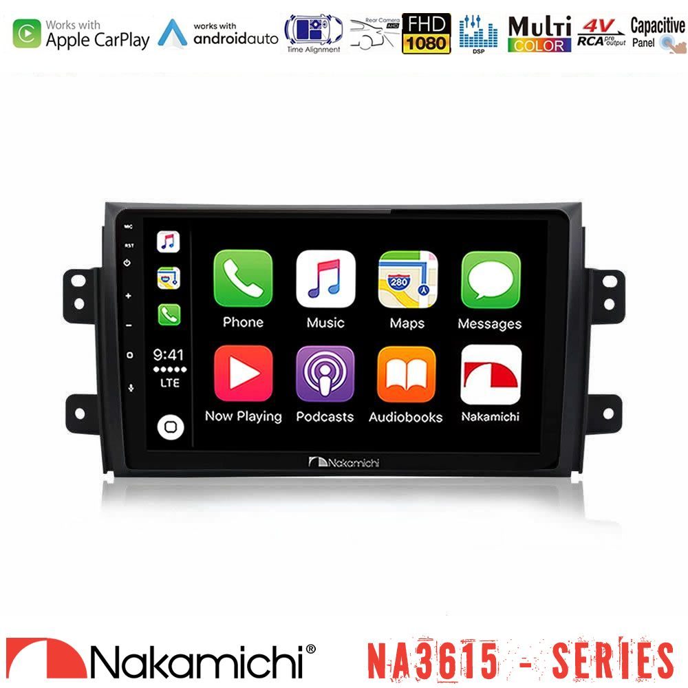 Nakamichi NA3615 Series Με Wireless Carplay & Android Auto  Suzuki SX4 2006-2014 Fiat Sedici 2006-2014 Media Station Tablet 9"
