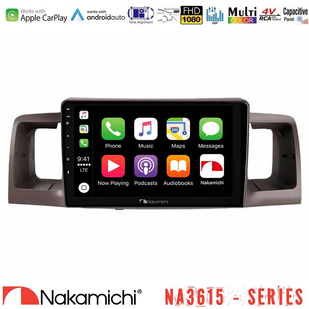 Nakamichi NA3615 Series Με Wireless Carplay & Android Auto  Toyota Corolla 2002-2006 Media Station Tablet 9"
