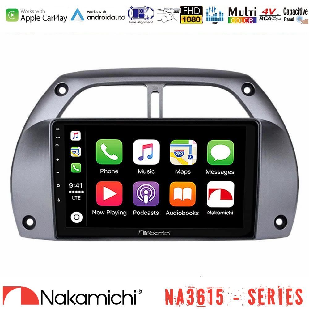 Nakamichi NA3615 Series Με Wireless Carplay & Android Auto  Toyota RAV4 2001 - 2006 Media Station Tablet 9"