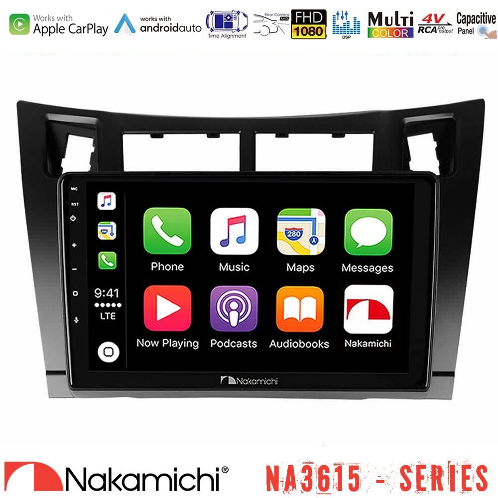 Nakamichi NA3615 Series Με Wireless Carplay & Android Auto  Toyota Yaris Media Station Tablet 9" (Μαύρο Χρώμα)