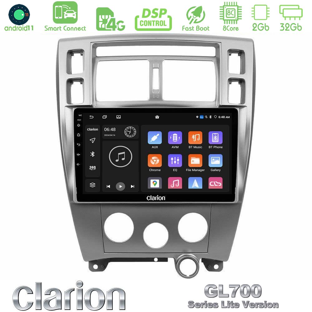 Clarion GL700 Lite Series 8Core Android11 2+32GB Hyundai Tucson Navigation Multimedia Tablet 10" Με Carplay & Android Auto