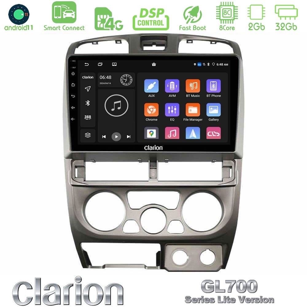 Clarion GL700 Lite Series 8Core Android11 2+32GB Isuzu D-Max 2004-2006 Navigation Multimedia Tablet 9" Με Carplay & Android Auto