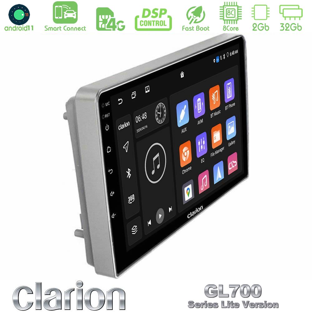 Clarion GL700 Lite Series 8Core Android11 2+32GB Opel Astra/Corsa/Antara/Zafira Navigation Multimedia Tablet 9" Με Carplay & Android Auto