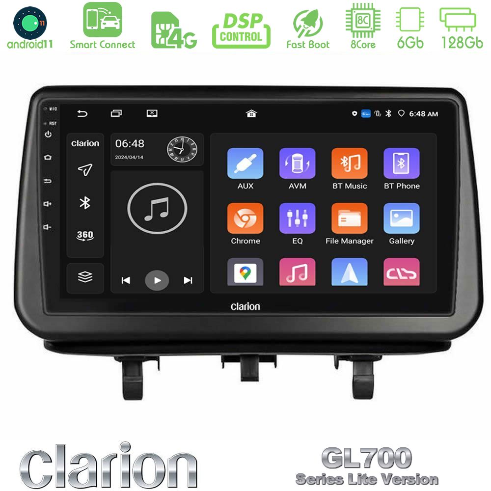 Clarion GL700 Lite Series Opel Meriva B 2010-2017 8Core Android11 6+128GB Navigation Multimedia Tablet 9" Με Carplay & Android Auto