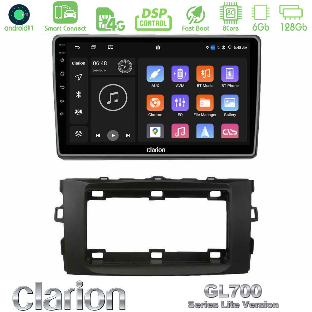 Clarion GL700 Lite Series 8Core Android11 6+128GB Toyota Auris 2013-2016 Navigation Multimedia Tablet 10" Με Carplay & Android Auto