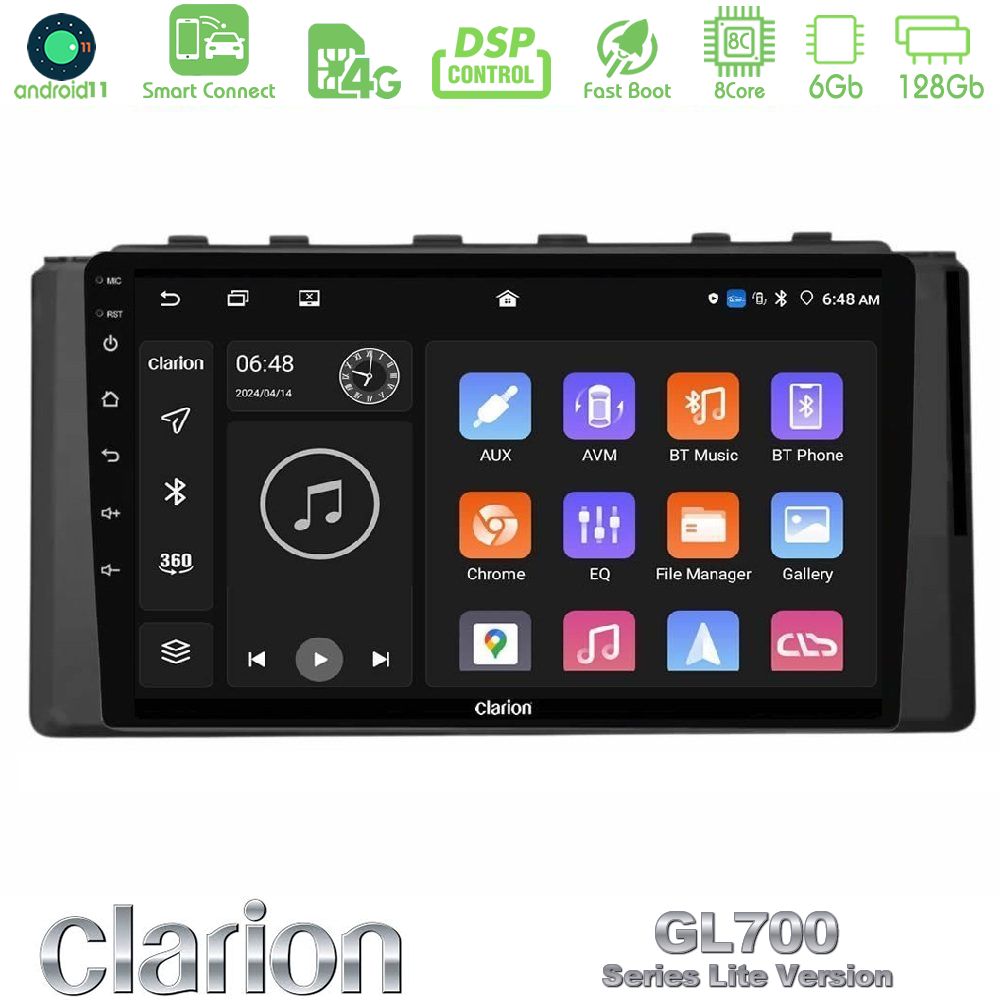 Clarion GL700 Lite Series 8Core Android11 6+128GB Subaru BRZ / Toyota GR86 2022-> Navigation Multimedia Tablet 9" Με Carplay & Android Auto