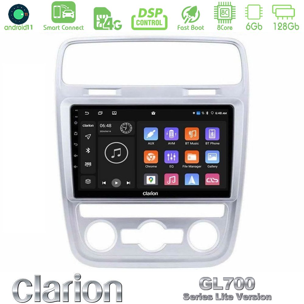 Clarion GL700 Lite Series 8Core Android11 6+128GB VW Scirocco 2014 – 2017 Navigation Multimedia Tablet 9" Με Carplay & Android Auto