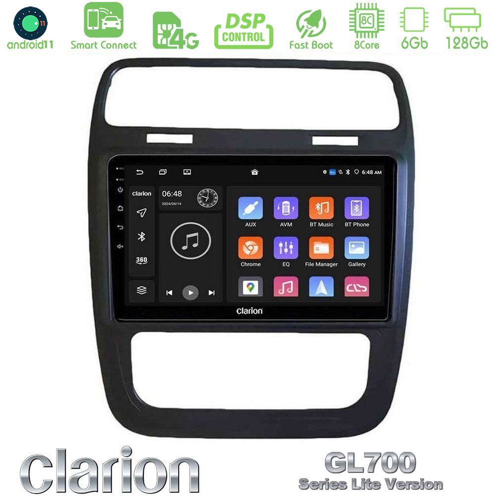Clarion GL700 Lite Series 8Core Android11 6+128GB VW Scirocco 2014 – 2017 Navigation Multimedia Tablet 9" Με Carplay & Android Auto
