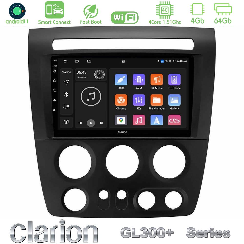 Clarion GL300+ Series 4Core Android11 4+64GB  Hummer H3 2005-2009 Navigation Multimedia Tablet 9"