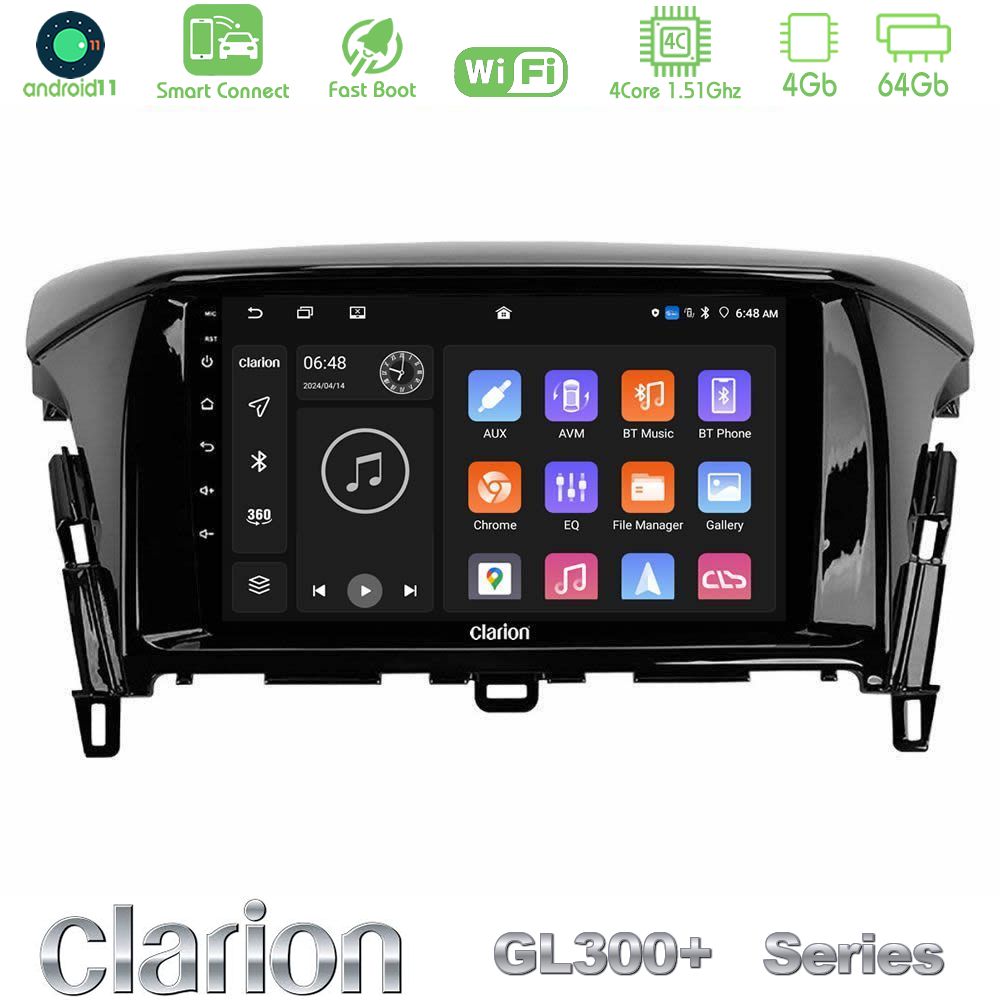 Clarion GL300+ Series 4Core Android11 4+64GB  Mitsubishi Eclipse Cross Navigation Multimedia Tablet 9"