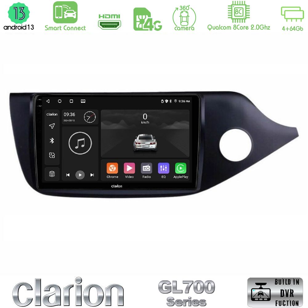Clarion GL700 Series 8Core Android13 4+64GB Kia Cee’d/ProCeed 2013-2017 RHD Navigation Multimedia Tablet 9" Με Carplay & Android Auto