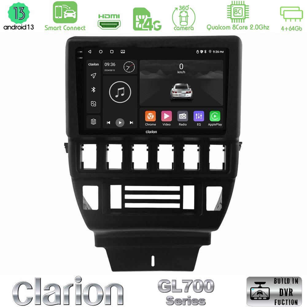 Clarion GL700 Series 8Core Android13 4+64GB Lada Niva Navigation Multimedia Tablet 9" Με Carplay & Android Auto