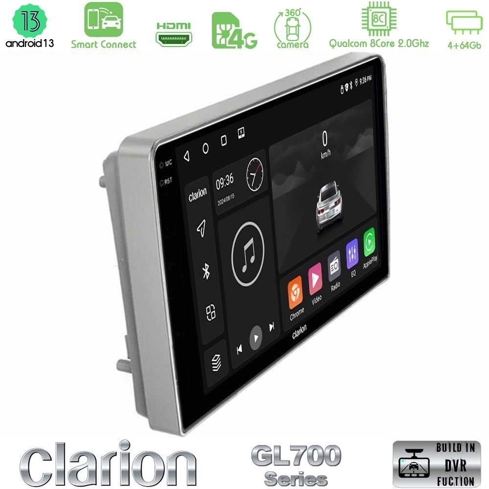 Clarion GL700 Series 8Core Android13 4+64GB Opel Astra/Corsa/Antara/Zafira Navigation Multimedia Tablet 9" Με Carplay & Android Auto