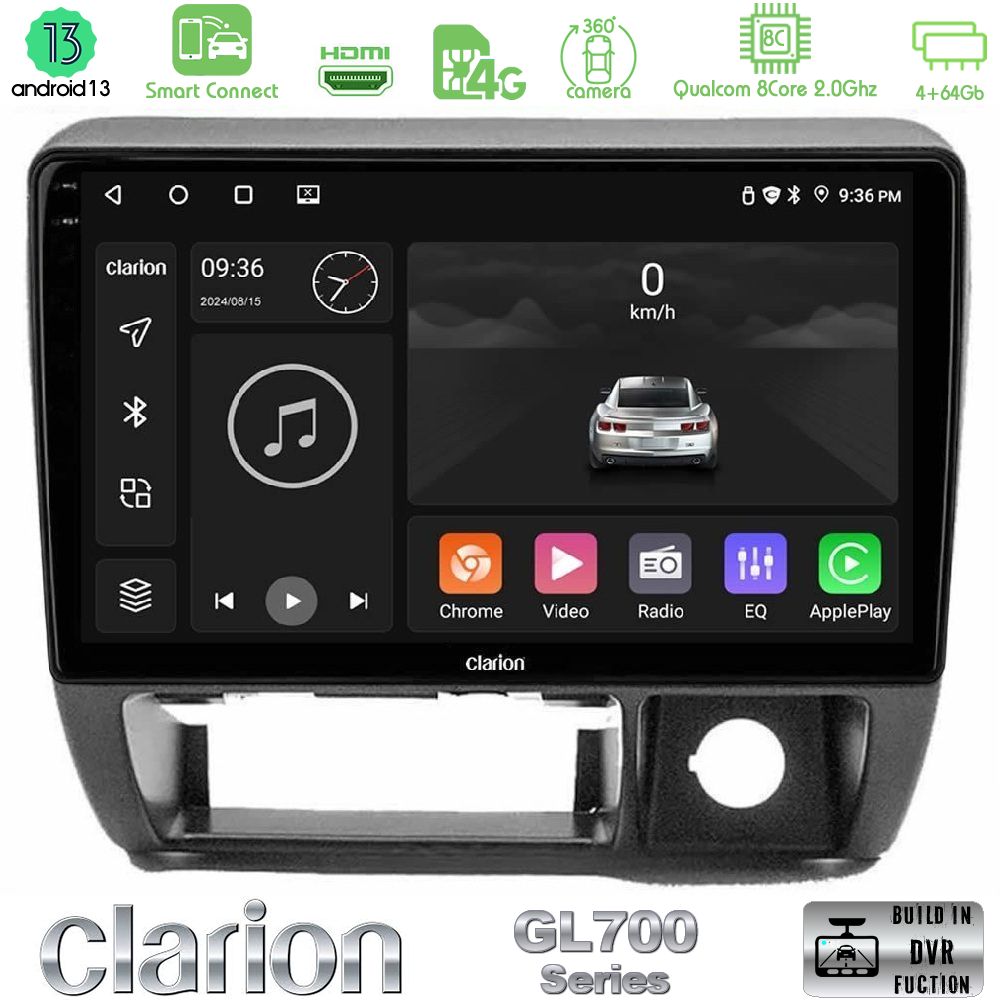 Clarion GL700 Series 8Core Android13 4+64GB Suzuki Jimny 1998-2005 Navigation Multimedia Tablet 9" Με Carplay & Android Auto
